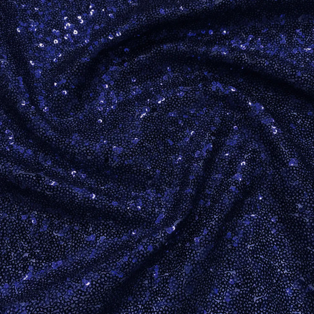 Glitz Sequins (w/ Poly Lining) Table Napkin in Navy
