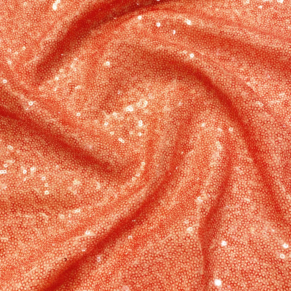 Glitz Sequins (w/ Poly Lining) Table Napkin in Peach