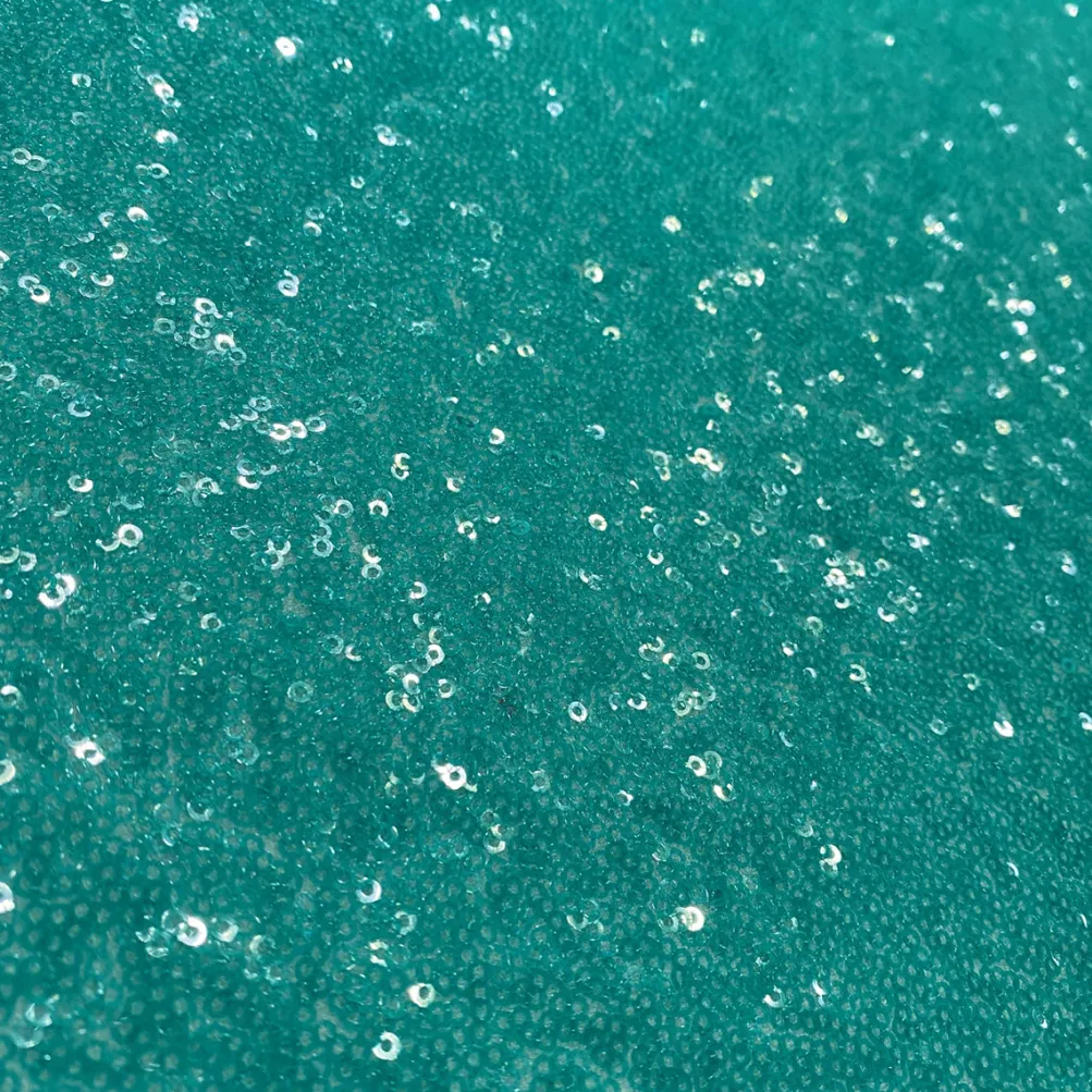 Glitz Sequins (w/ Poly Lining) Table Napkin in Teal Green