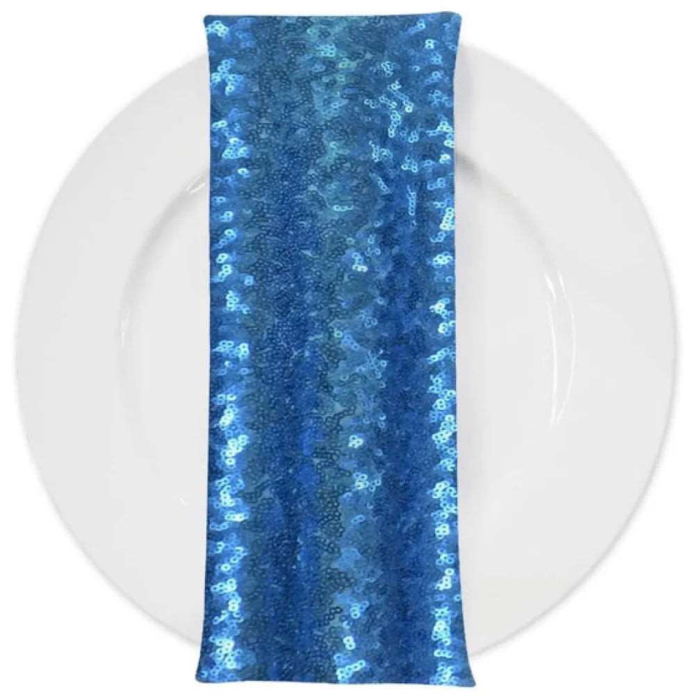 Glitz Sequins (w/ Poly Lining) Table Napkin in Turquoise