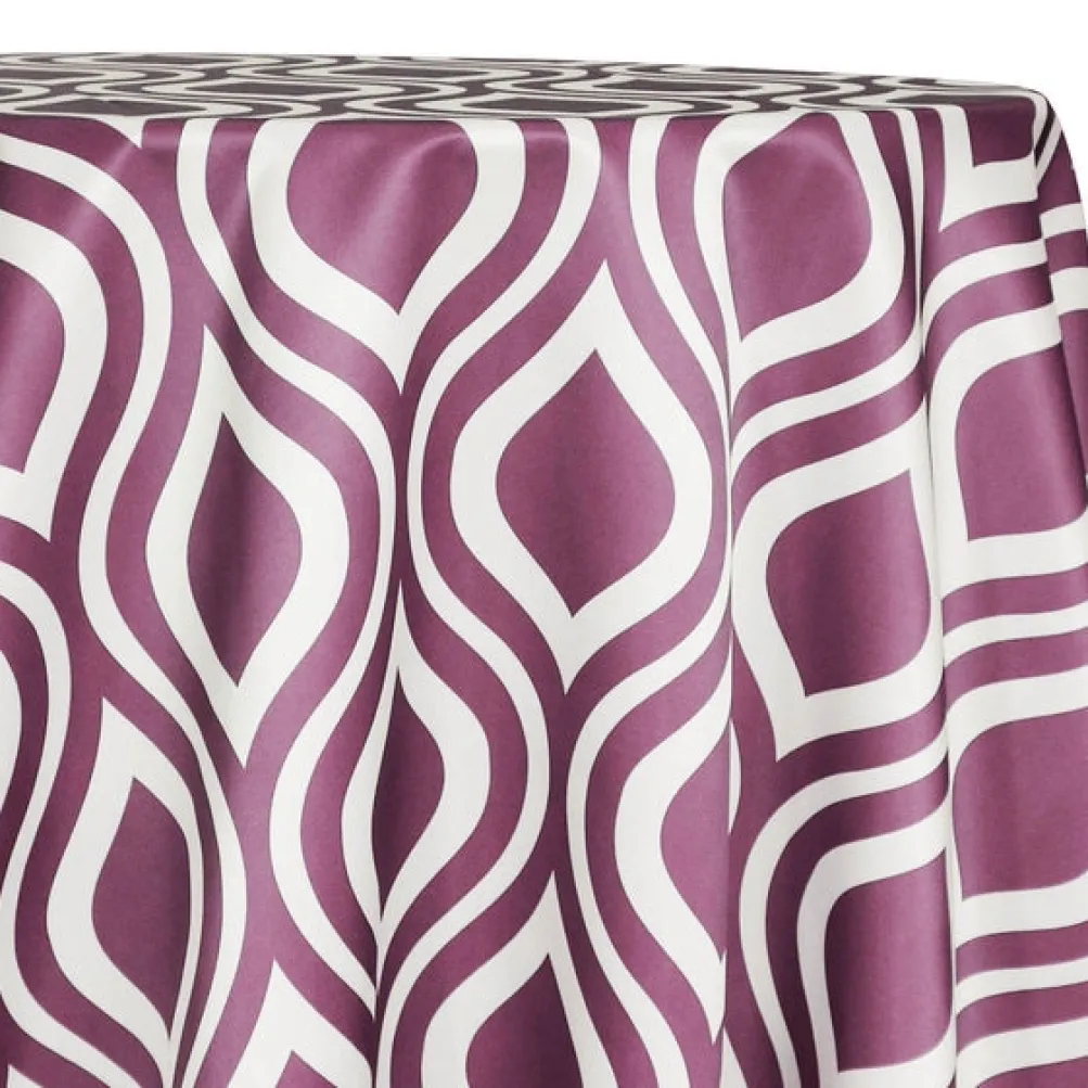 Groovy Print (Lamour) Table Linen in Plum