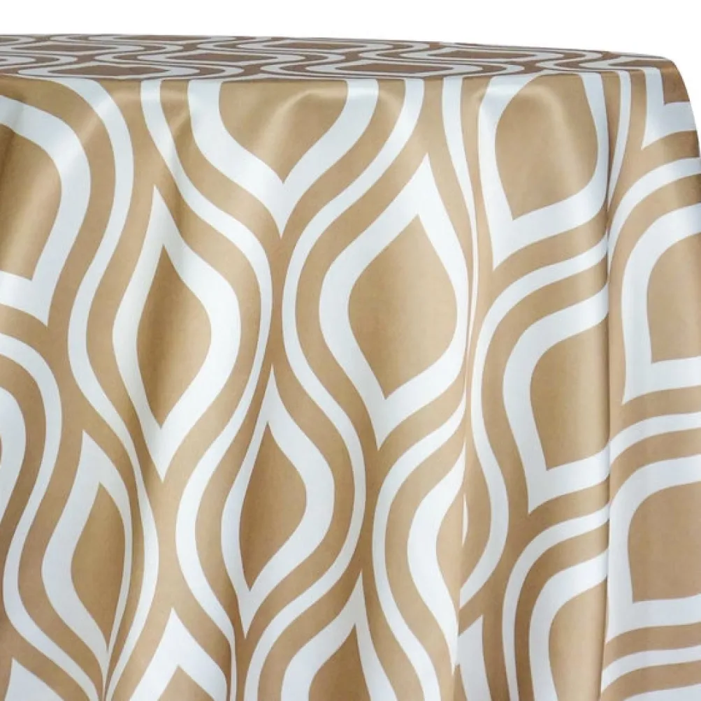 Groovy Print (Lamour) Table Linen in Khaki