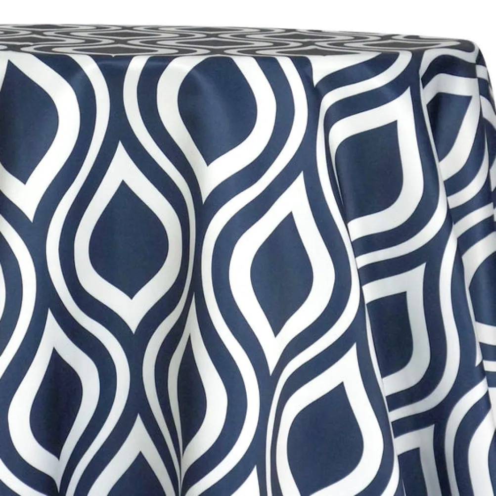 Groovy Print (Lamour) Table Linen in Navy