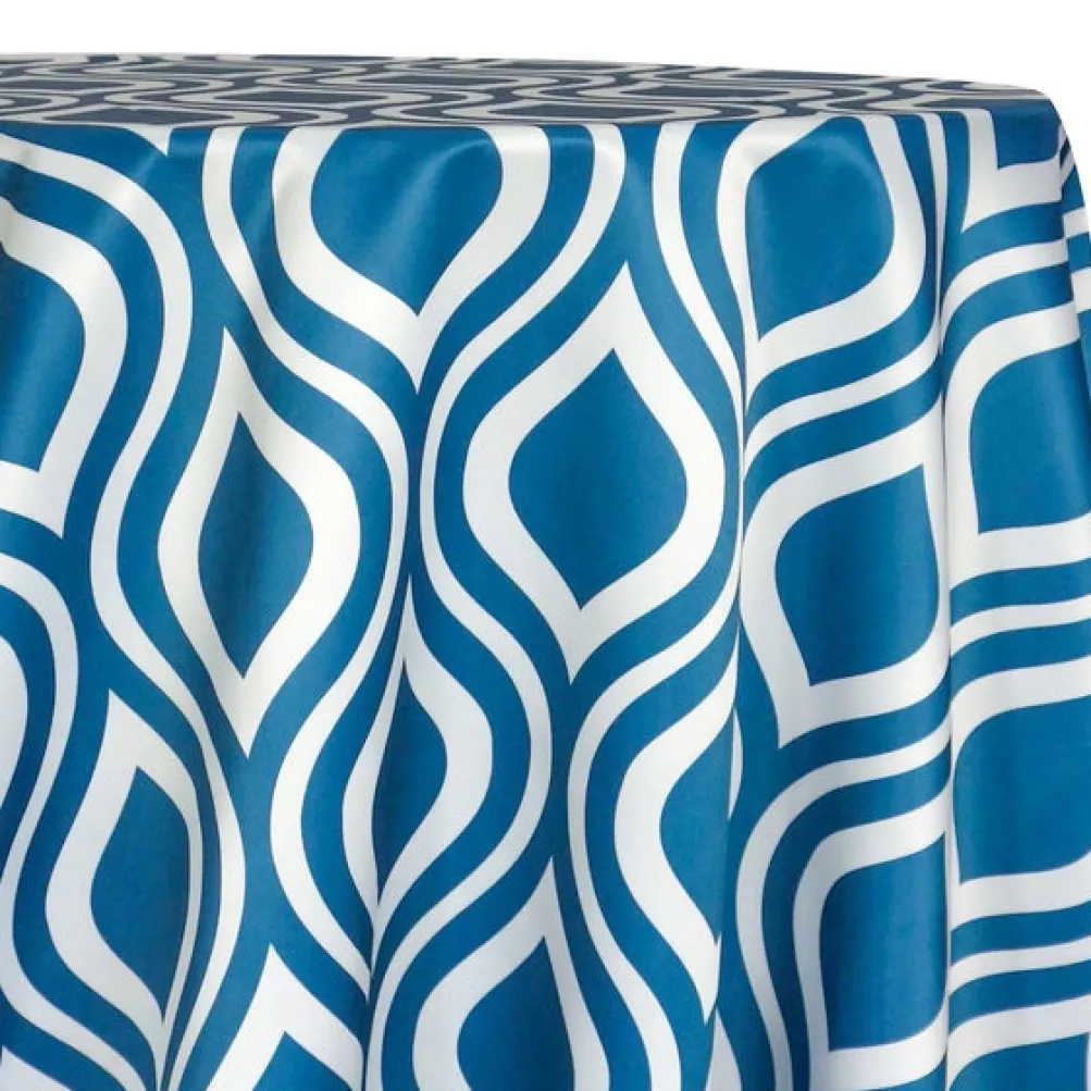 Groovy Print (Lamour) Table Linen in Teal