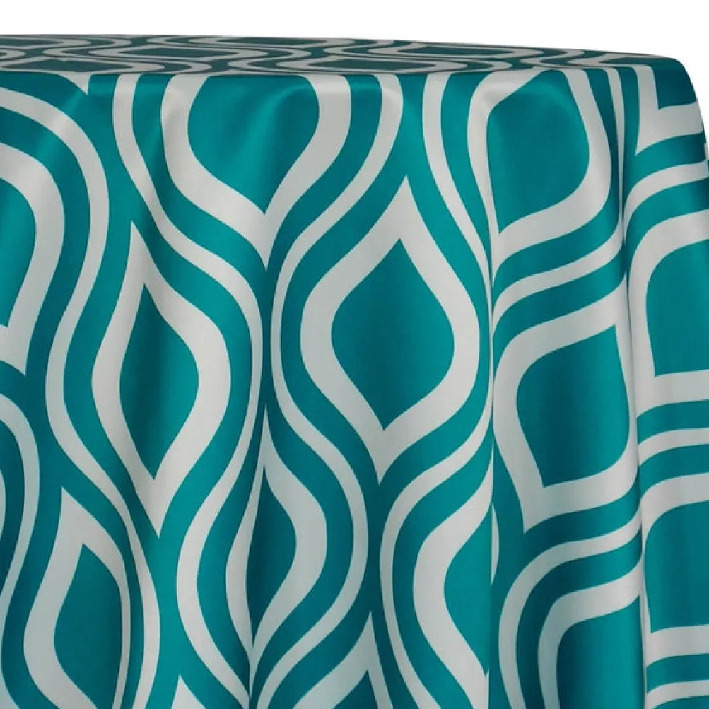 Groovy Print (Lamour) Table Linen in Jade