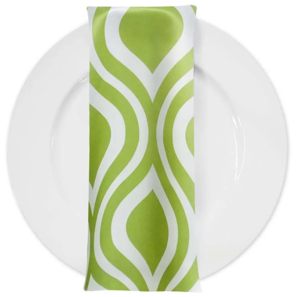 Groovy Print (Lamour) Table Napkin in Avocado