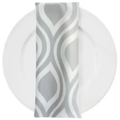 Groovy Print (Lamour) Table Napkin in Silver