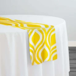Groovy Print (Lamour) Table Runner in Yellow