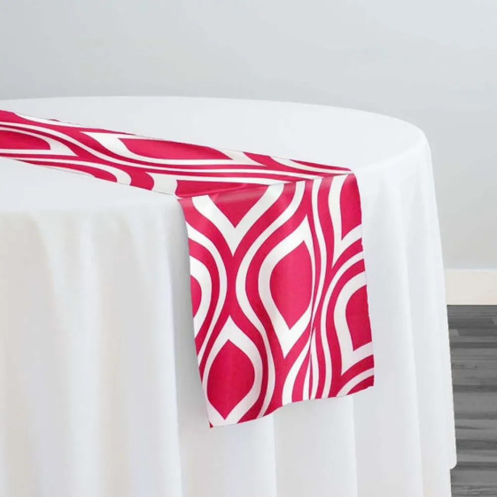 Groovy Print (Lamour) Table Runner in Fuchsia