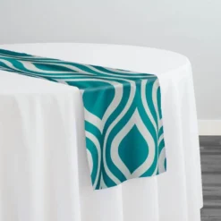 Groovy Print (Lamour) Table Runner in Jade