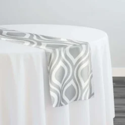 Groovy Print (Lamour) Table Runner in Grey