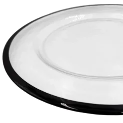 Halo - Glass Charger Plate in Black (Item # 0212)
