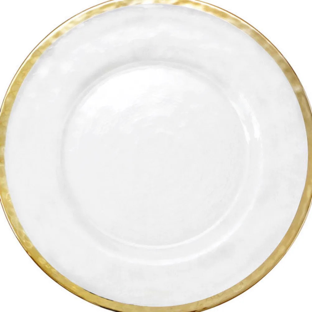 Halo - Glass Charger Plate in Gold (Item # 0212)