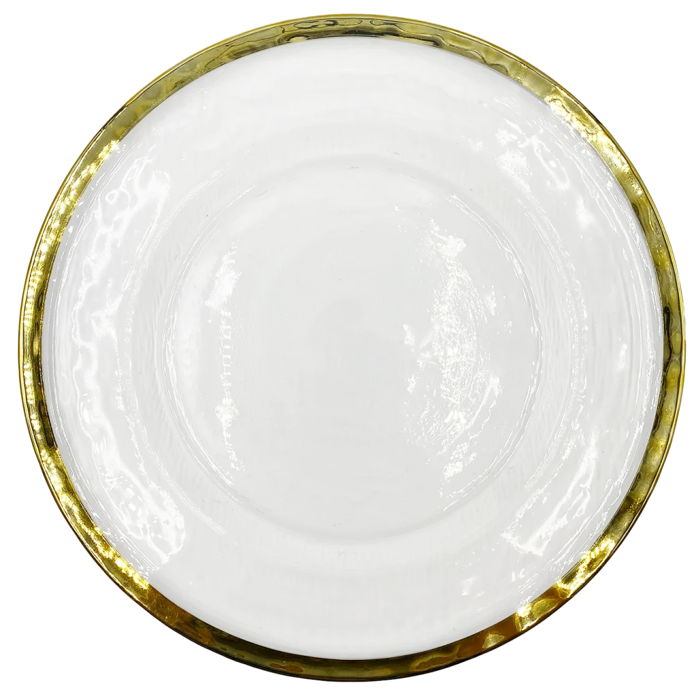 Halo - Glass Charger Plate in Gold (Item # 0212)