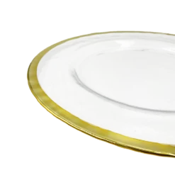 Halo - Glass Charger Plate in Gold (Item # 0212)