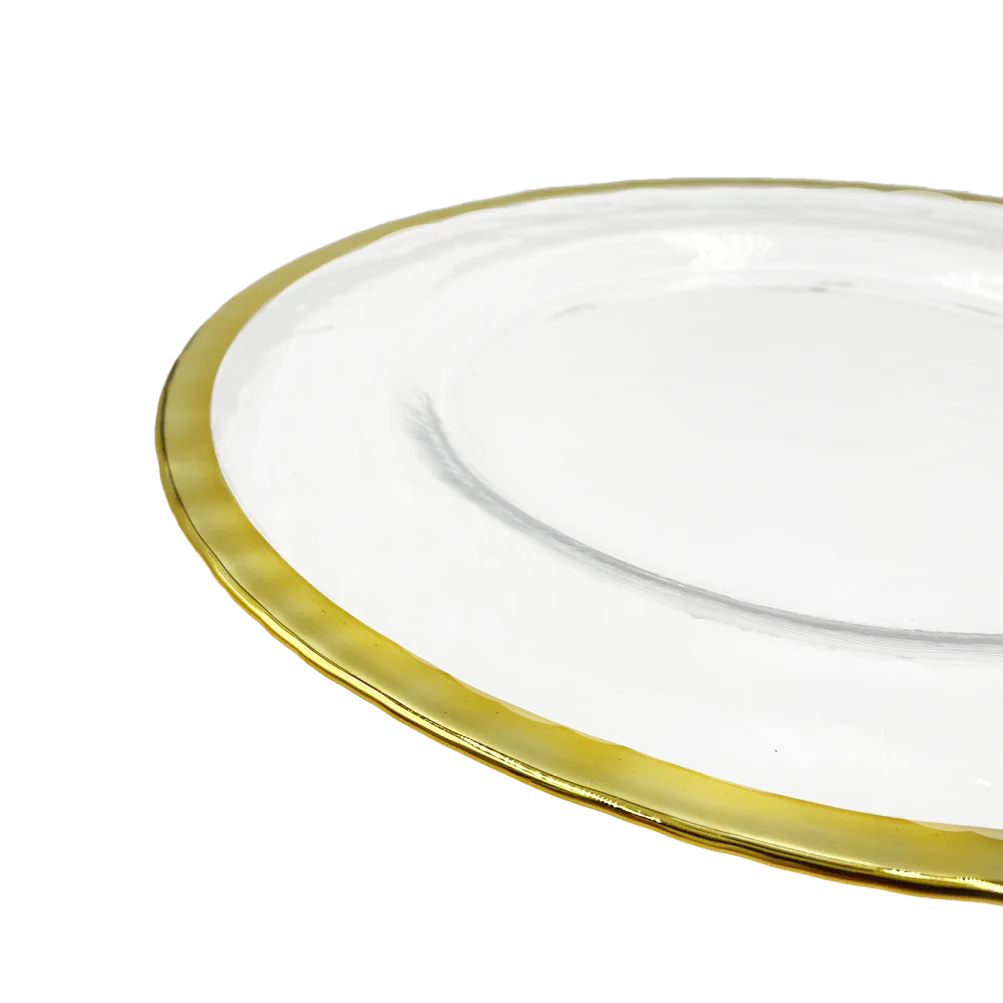 Halo - Glass Charger Plate in Gold (Item # 0212)