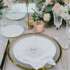 Halo - Glass Charger Plate in Gold (Item # 0212)