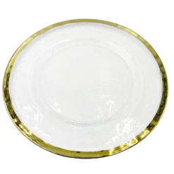 Halo - Glass Charger Plate in Gold (Item # 0212)