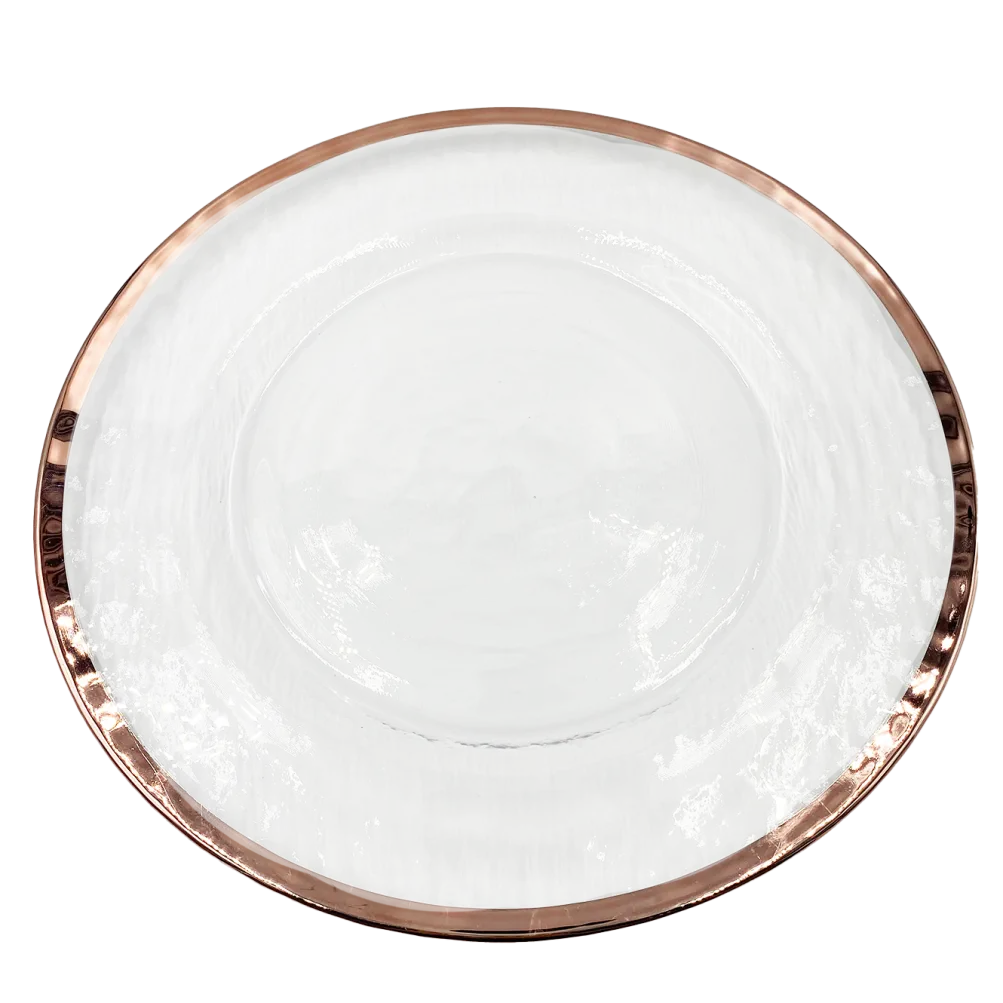 Halo - Glass Charger Plate in Rose Gold (Item # 0212)