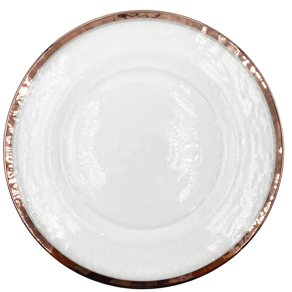 Halo - Glass Charger Plate in Rose Gold (Item # 0212)