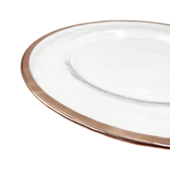 Halo - Glass Charger Plate in Rose Gold (Item # 0212)