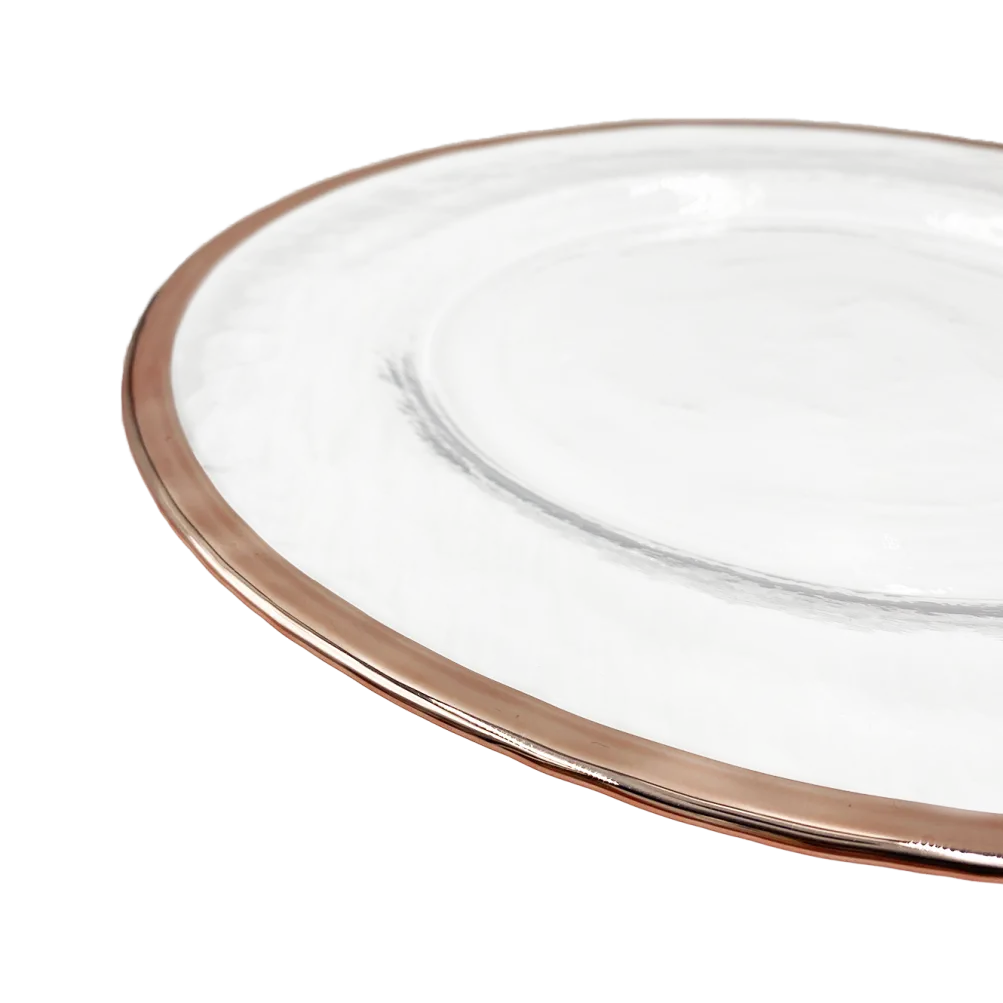 Halo - Glass Charger Plate in Rose Gold (Item # 0212)