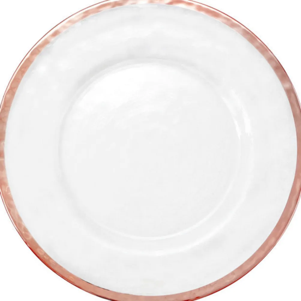 Halo - Glass Charger Plate in Rose Gold (Item # 0212)
