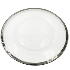 Halo - Glass Charger Plate in Silver (Item # 0212)