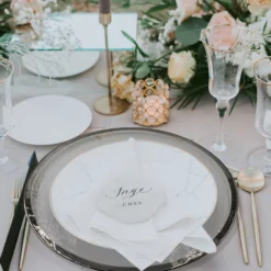 Halo - Glass Charger Plate in Silver (Item # 0212)