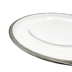 Halo - Glass Charger Plate in Silver (Item # 0212)