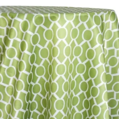 Halo Print (Lamour) Table Linen in Avocado