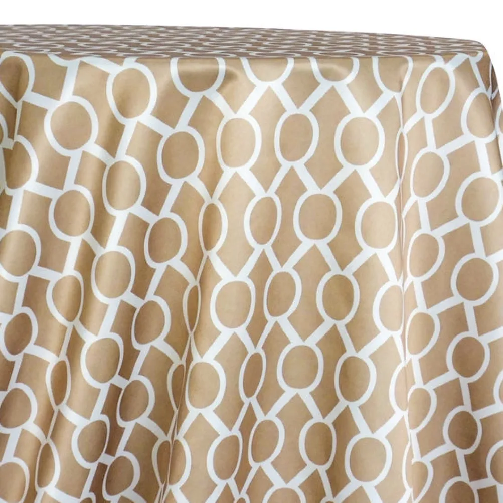 Halo Print (Lamour) Table Linen in Taupe