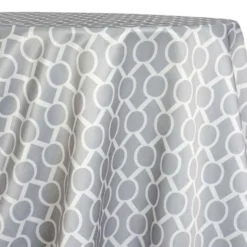 Halo Print (Lamour) Table Linen in Silver