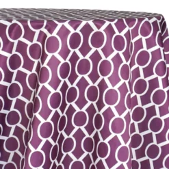 Halo Print (Lamour) Table Linen in Plum