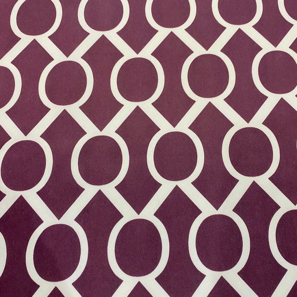 Halo Print (Lamour) Table Linen in Plum