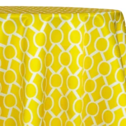 Halo Print (Lamour) Table Linen in Yellow