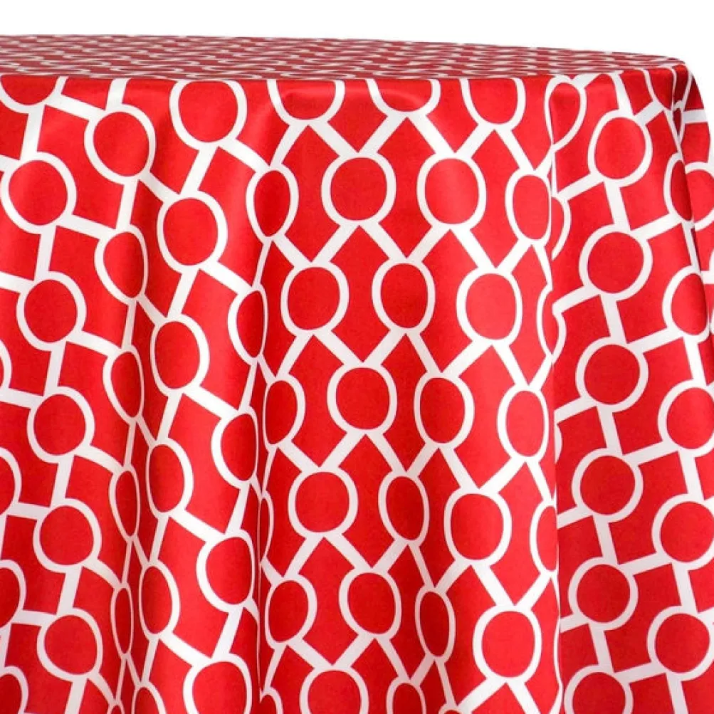 Halo Print (Lamour) Table Linen in Red