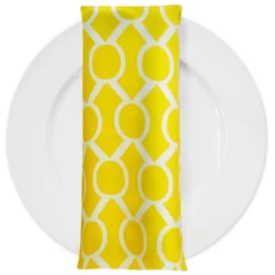 Halo Print (Lamour) Table Napkin in Yellow