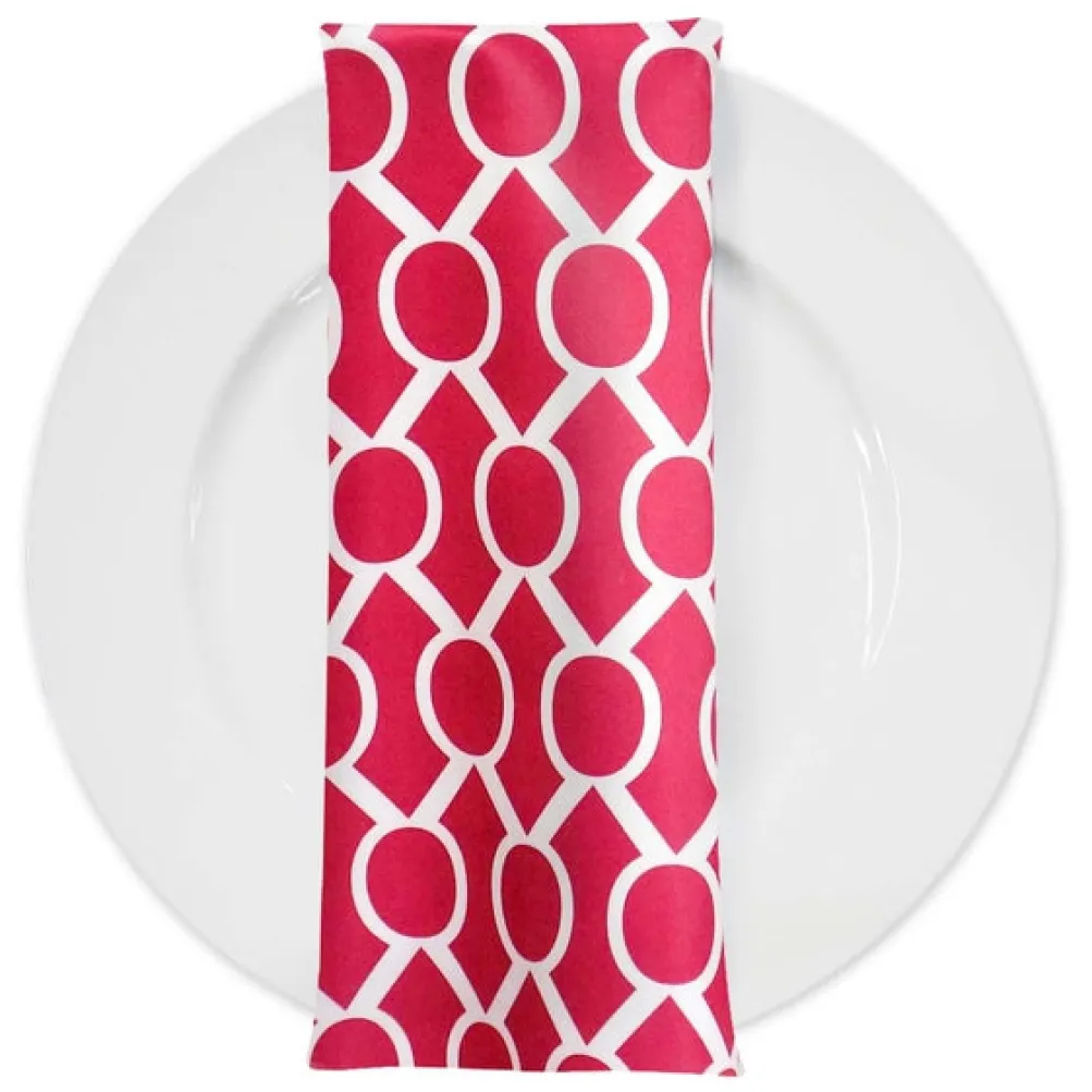 Halo Print (Lamour) Table Napkin in Fuchsia