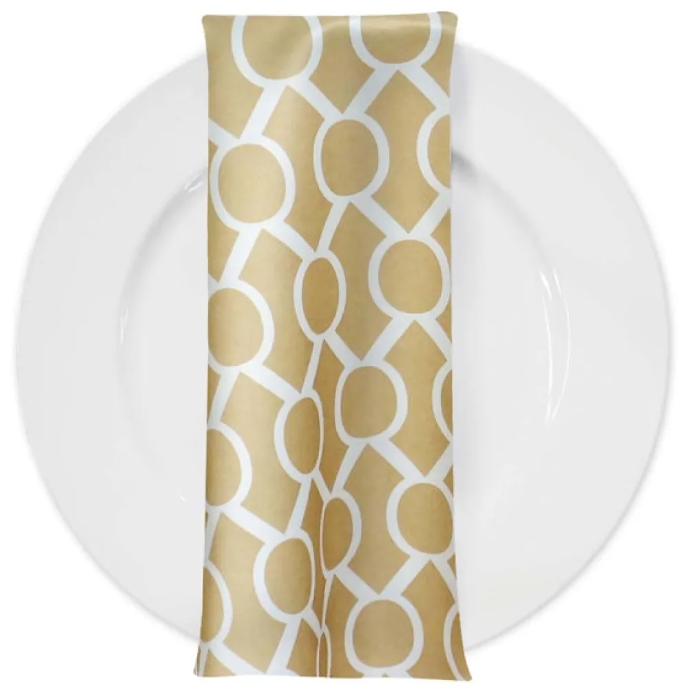 Halo Print (Lamour) Table Napkin in Khaki