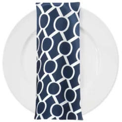 Halo Print (Lamour) Table Napkin in Navy