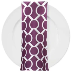 Halo Print (Lamour) Table Napkin in Plum