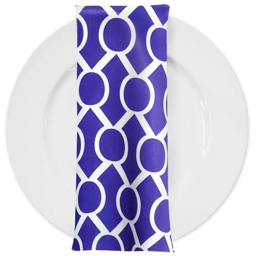 Halo Print (Lamour) Table Napkin in Purple