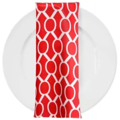 Halo Print (Lamour) Table Napkin in Red