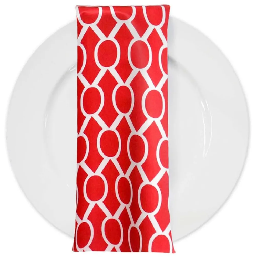 Halo Print (Lamour) Table Napkin in Red
