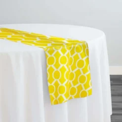 Halo Print (Lamour) Table Runner in Yellow