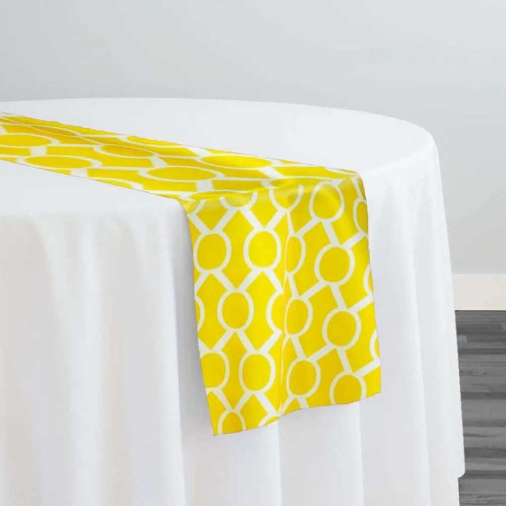 Halo Print (Lamour) Table Runner in Yellow