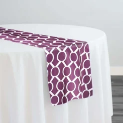 Halo Print (Lamour) Table Runner in Plum