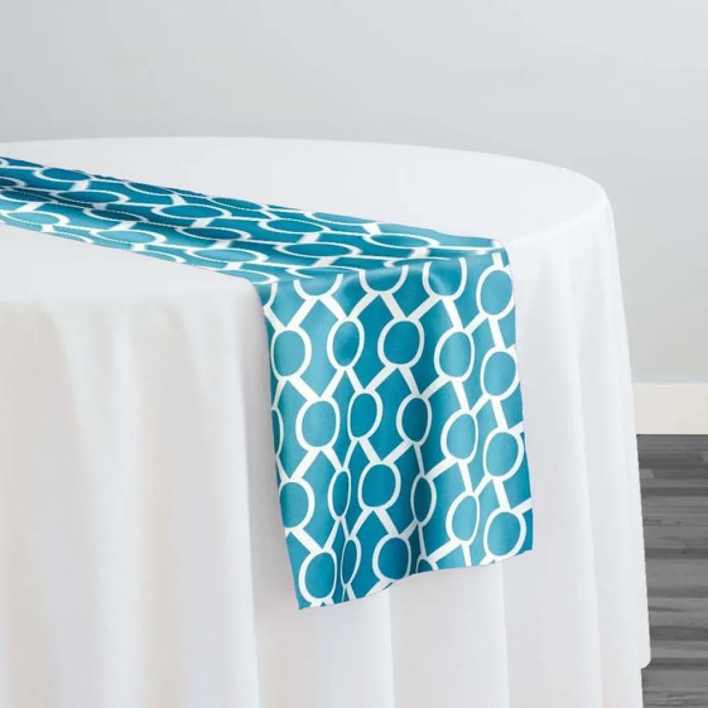 Halo Print (Lamour) Table Runner in Jade