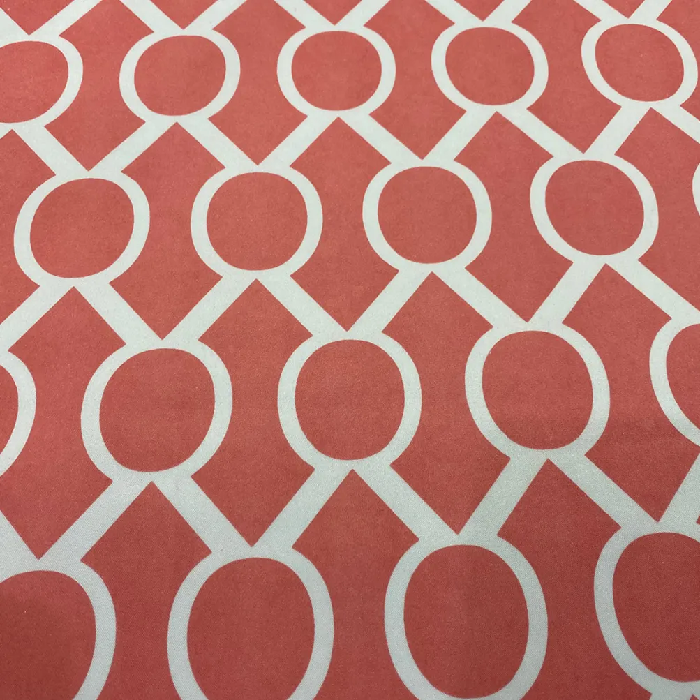 Halo Print (Lamour) Table Runner in Coral